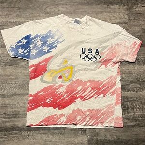 USA Olympic Graphic Tee - Red, Blue, White